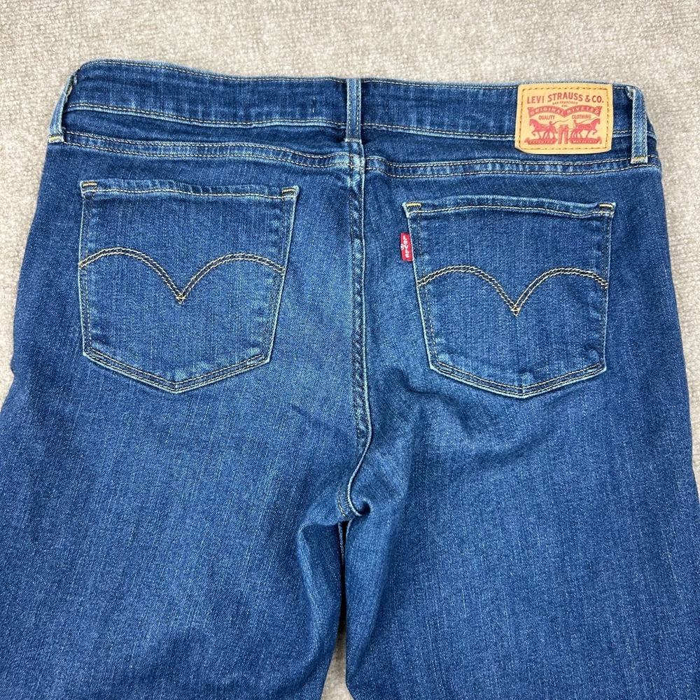 Levi's 711 Skinny Jeans Womens 30 Blue Denim Whiskered Cotton Stretch Streetwear - Picture 5 of 16
